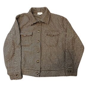 Shannon Ford New York tweed/wool feel. Button down brown/ off white Shacket XL